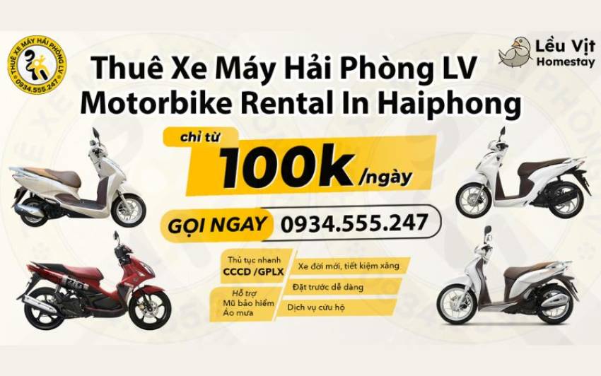 Thuê Xe Máy Hải Phòng LV - Đơn vị cho thuê xe máy giá rẻ