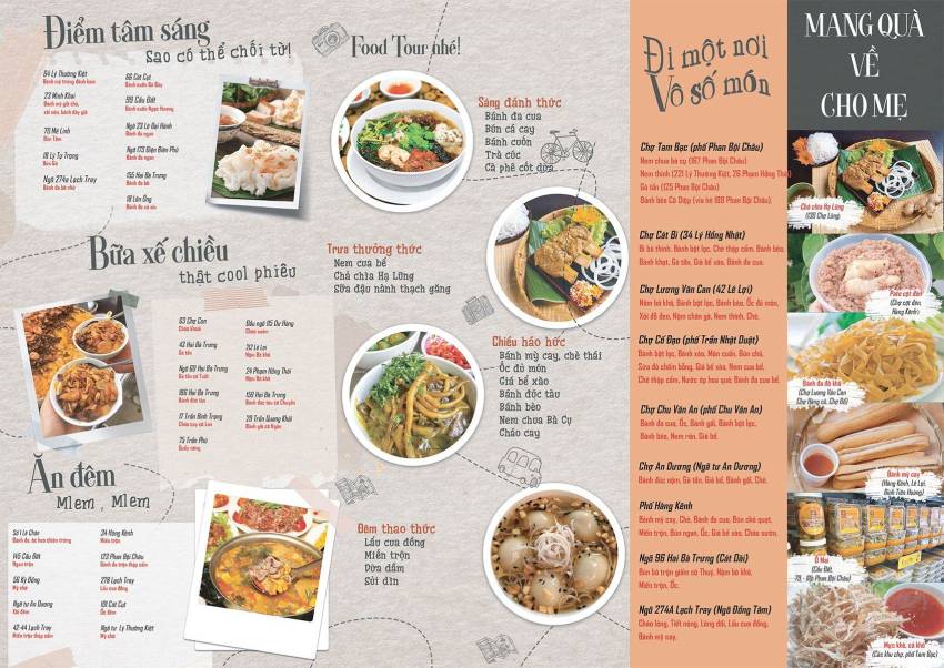 Food tour Hải Phòng 2 ngày 1 đêm với bản đồ do Sở Du lịch giới thiệu